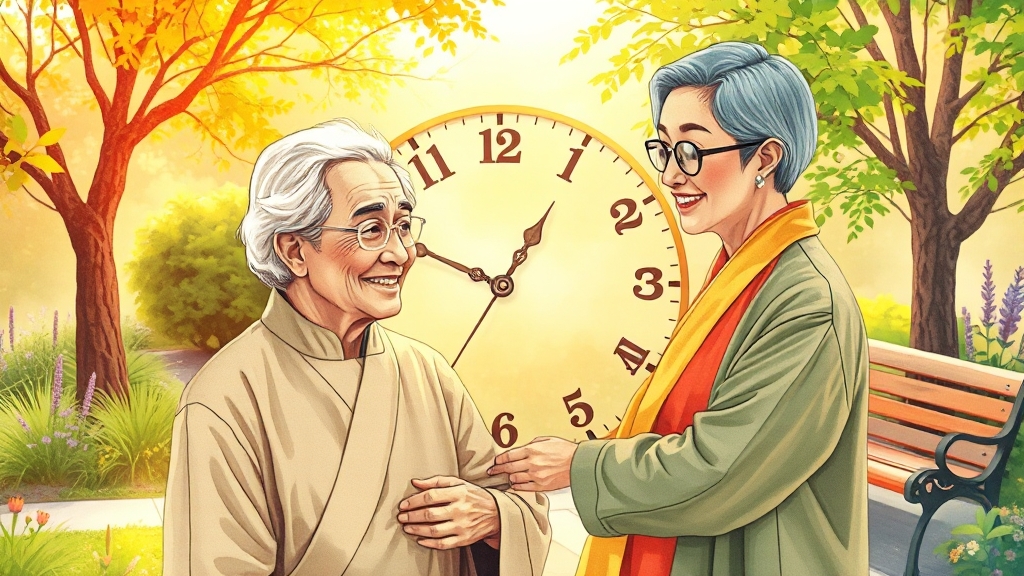 연령별 수급기간, 왜 다를까요? (illustration 스타일)