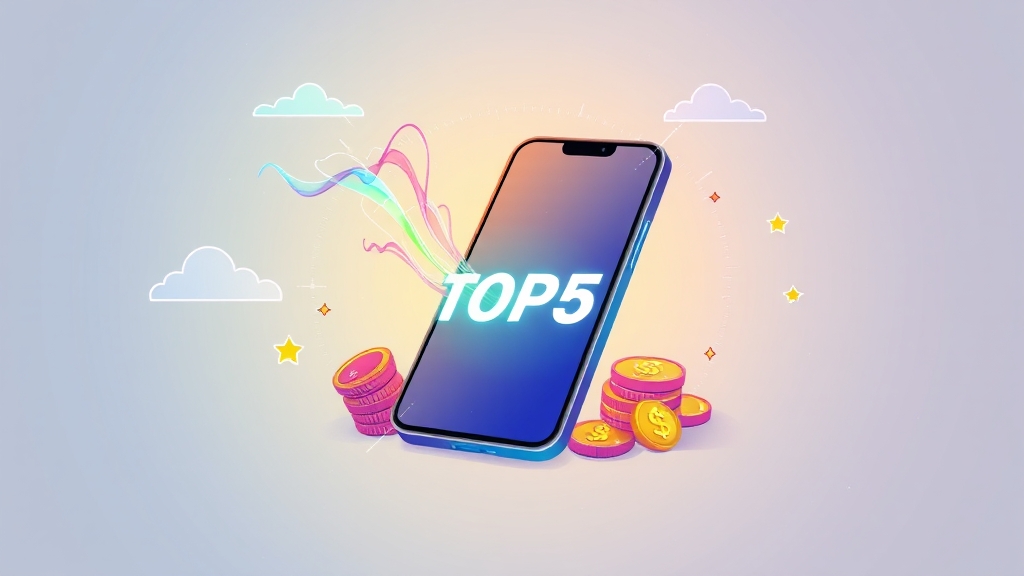2024년 추천 요금제 TOP 5 (illustration 스타일)
