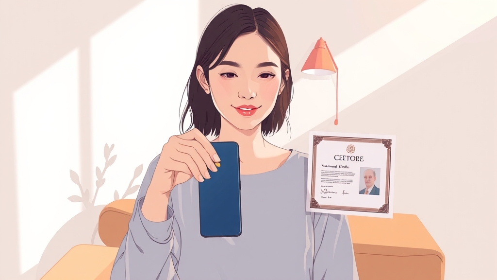 알뜰폰, 집에서 쉽게 개통하기 (illustration 스타일)