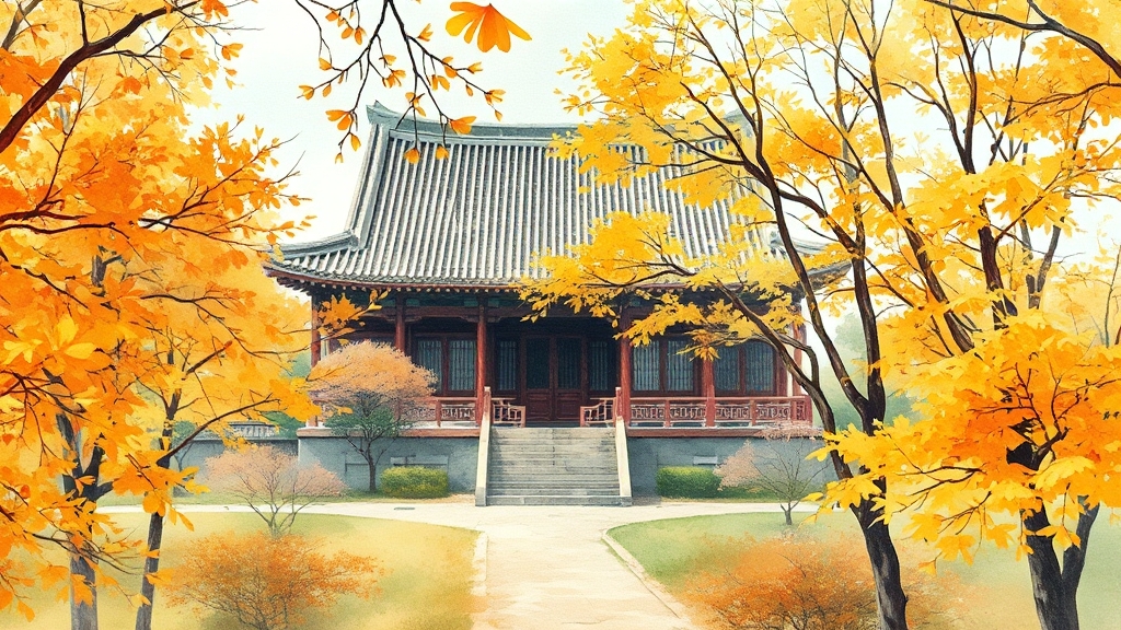 청와대 관람 코스 추천 (watercolor 스타일)