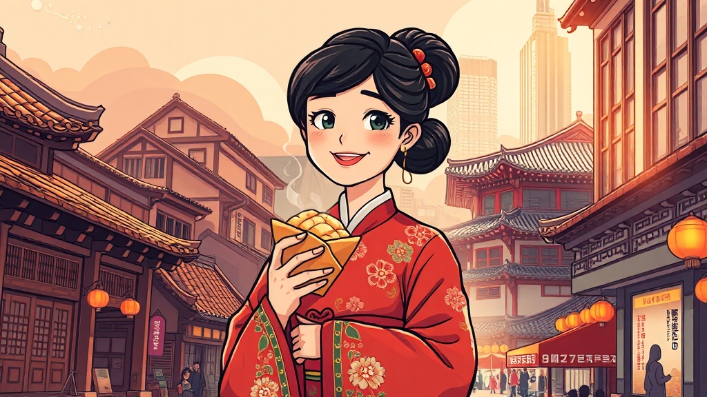청와대 주변 관광 명소 및 맛집 (cartoon 스타일)