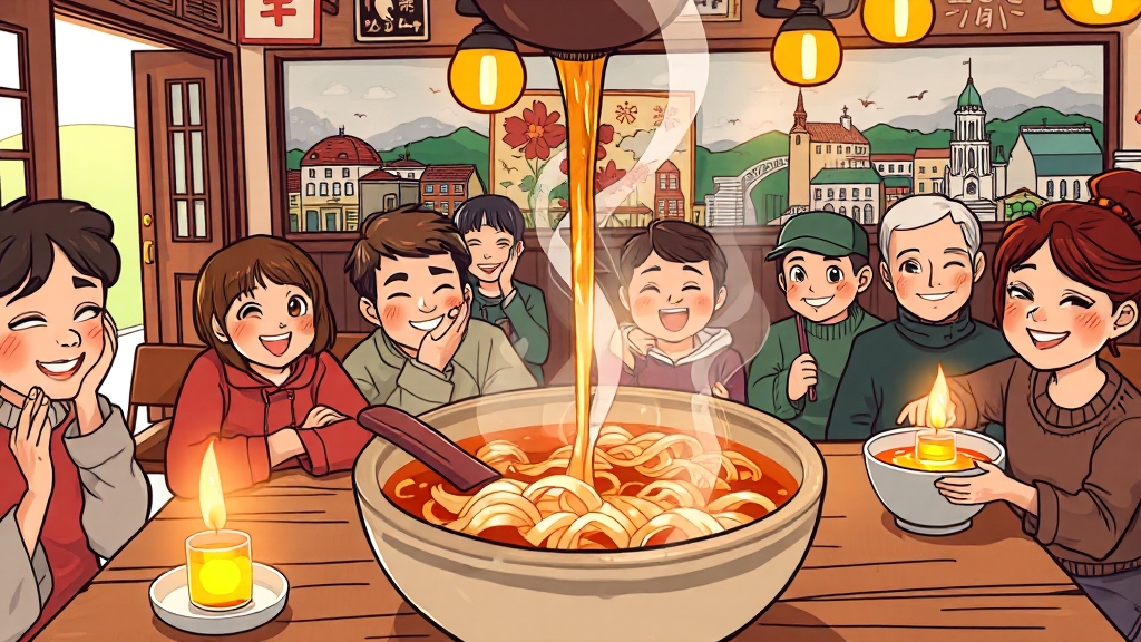 인천 잔치국수 달인 맛집, 옥수잔치국수 (cartoon 스타일)