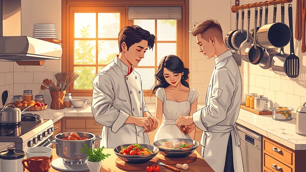 매력적인 출연진과 관계도 (illustration 스타일)