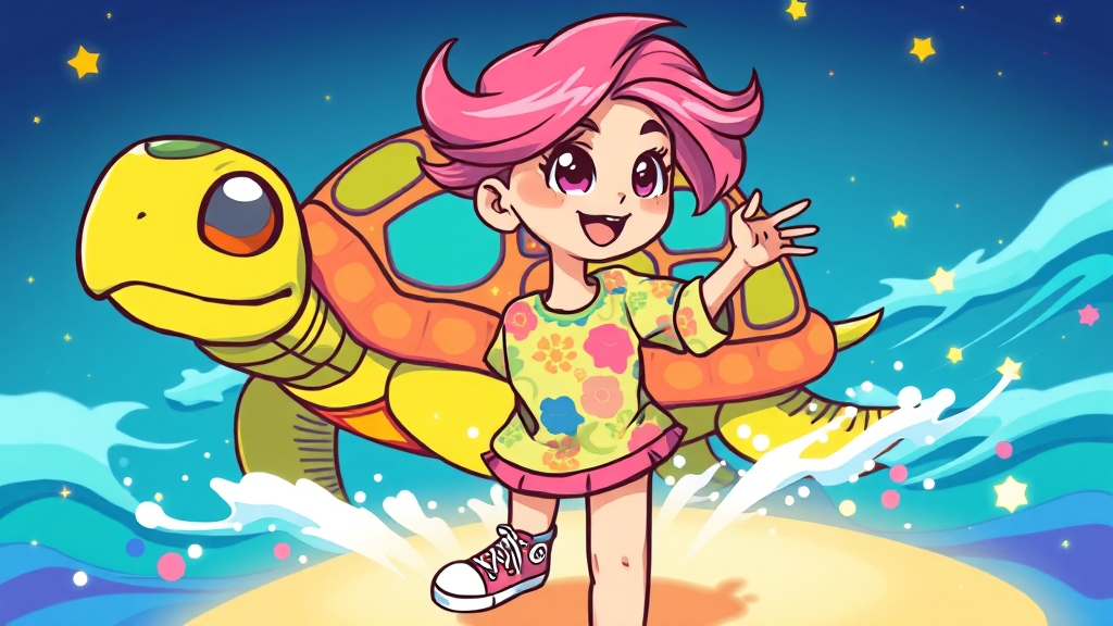 영자 씨의 독특한 매력과 인기 비결 (cartoon 스타일)