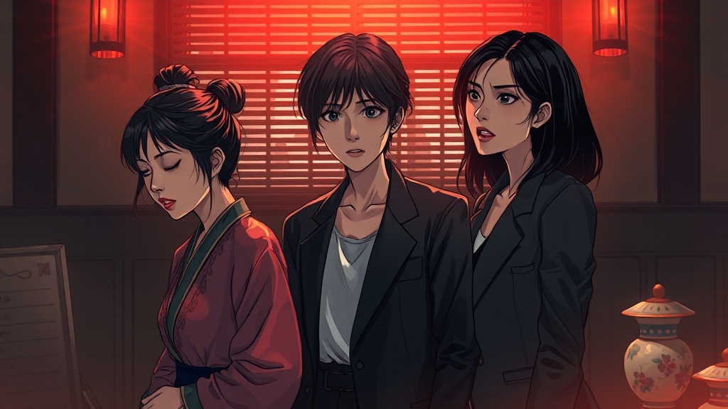 출연자들의 관계와 주요 에피소드 (illustration 스타일)