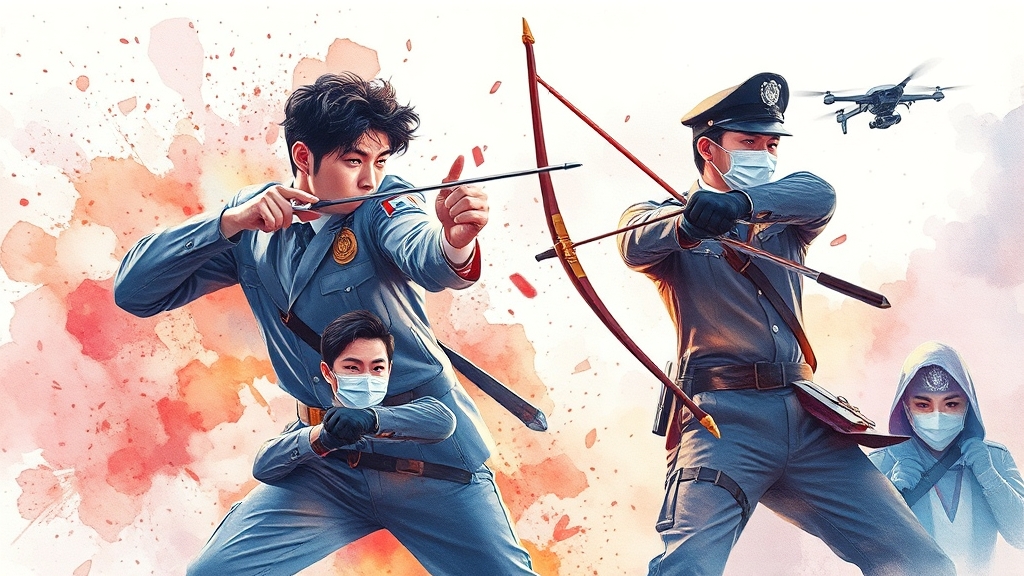주요 출연진 소개 (watercolor 스타일)