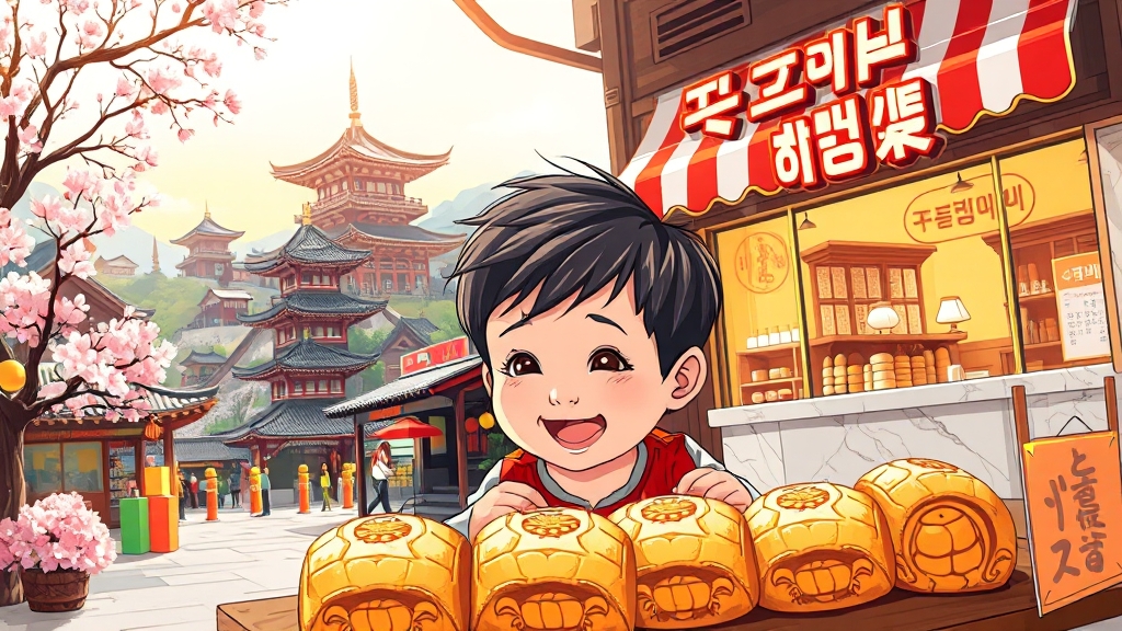 방문 팁과 빵 즐기기 (illustration 스타일)