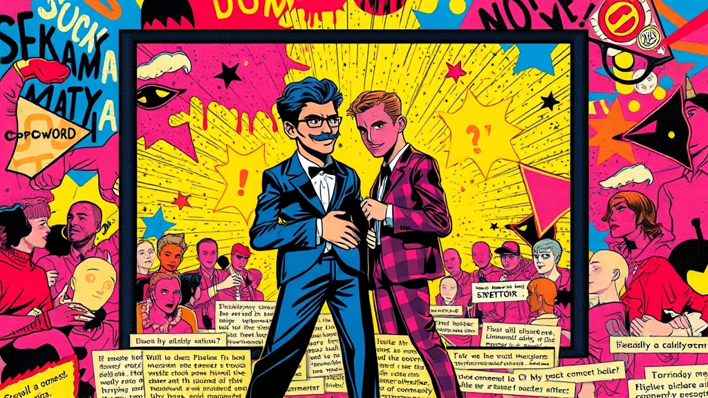 악플러, 유머와 갈등 사이 (popart 스타일)