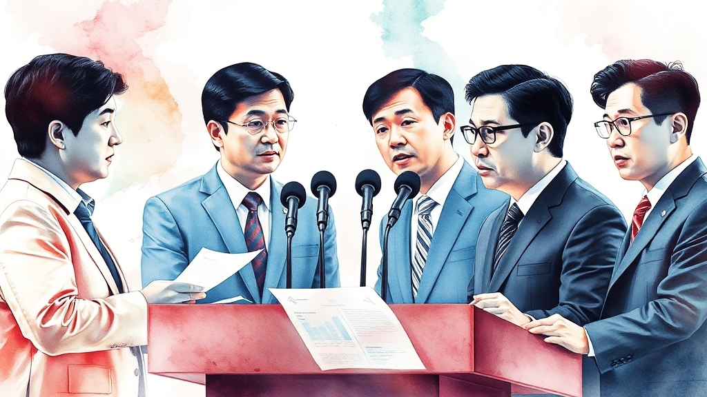 토론회 진행 방식 및 핵심 주제 분석 (watercolor 스타일)