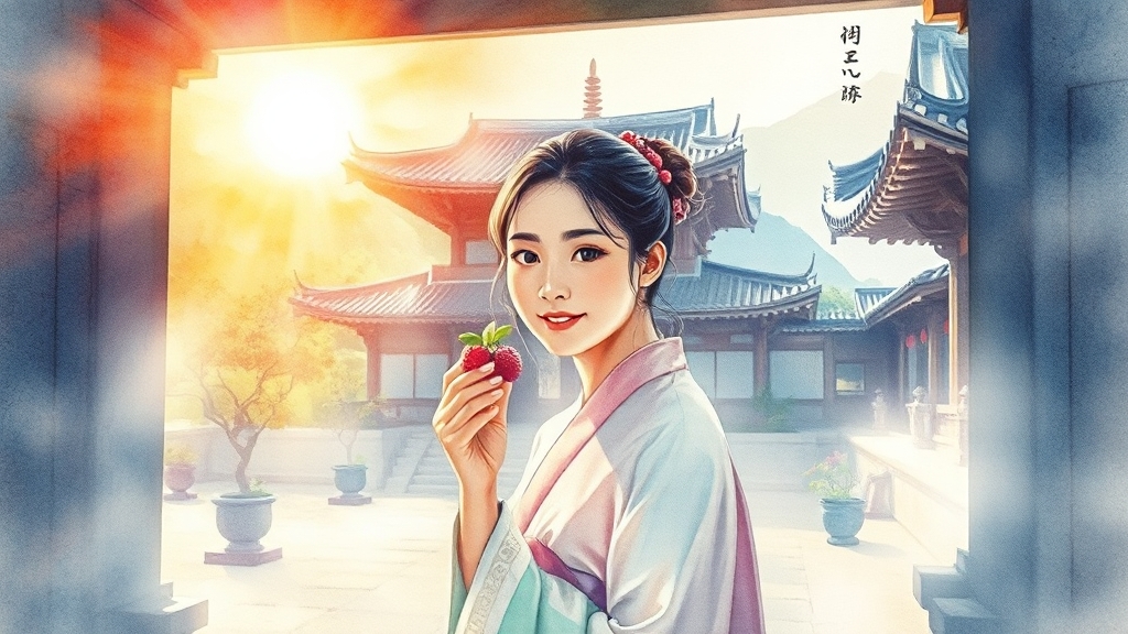 드라마 속 장면과 실제 촬영지 비교 (watercolor 스타일)