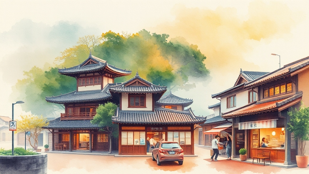 촬영지 근처 추천 코스 및 주변 관광지 (watercolor 스타일)