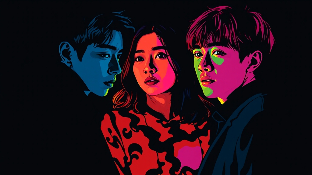 주요 출연진 분석 (popart 스타일)
