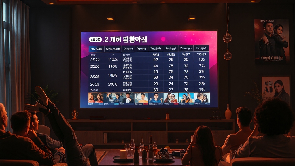 주말 드라마 시청률 순위 (realistic 스타일)