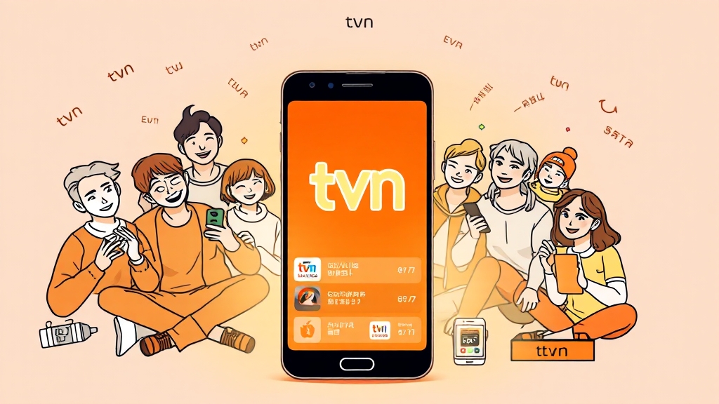 tvN 온에어 편성표 기능 (illustration 스타일)
