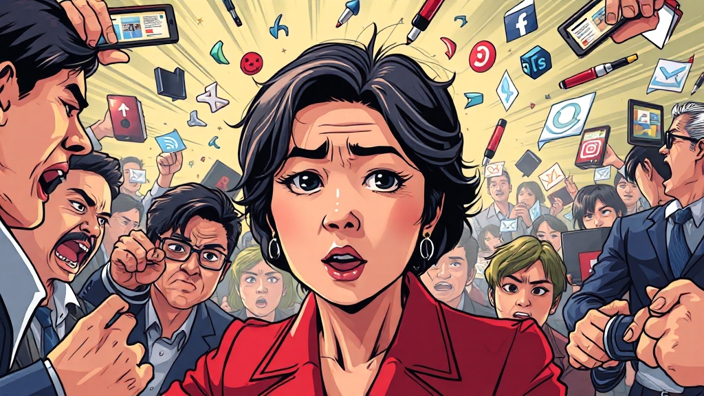 정숙 씨 해명 및 반박 (cartoon 스타일)