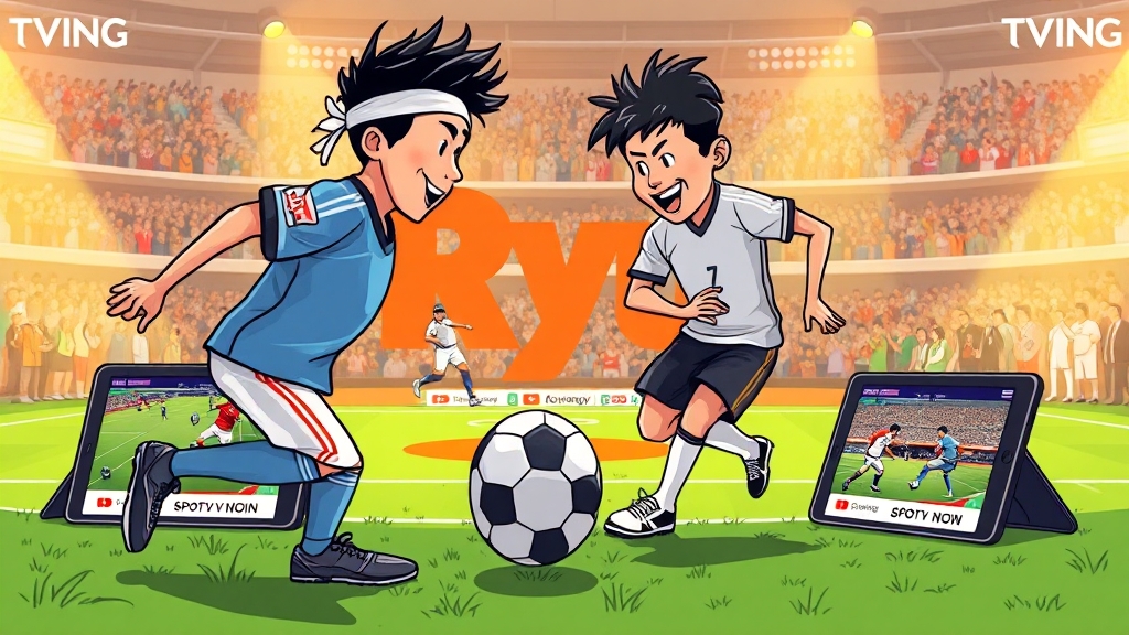 SPOTV NOW vs 쿠팡플레이, 뭐가 다를까? (cartoon 스타일)