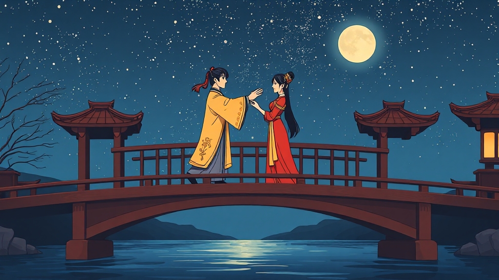 칠월 칠석, 상징성과 현대적 의미 (cartoon 스타일)