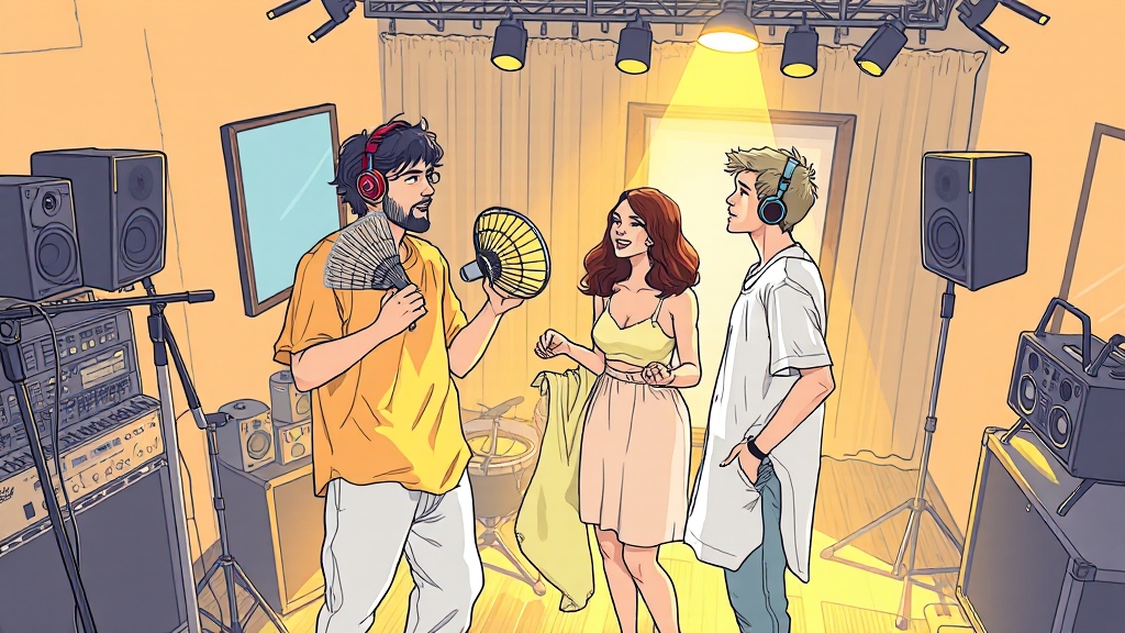 녹화 스튜디오 내부 및 진행 방식 (illustration 스타일)