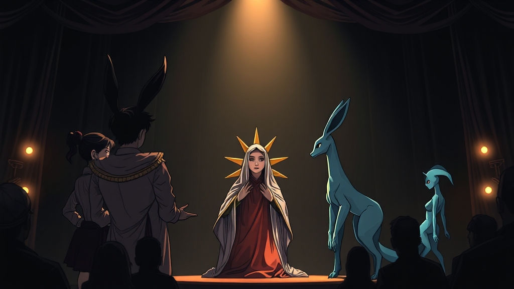 매력적인 출연진 및 등장인물 (illustration 스타일)