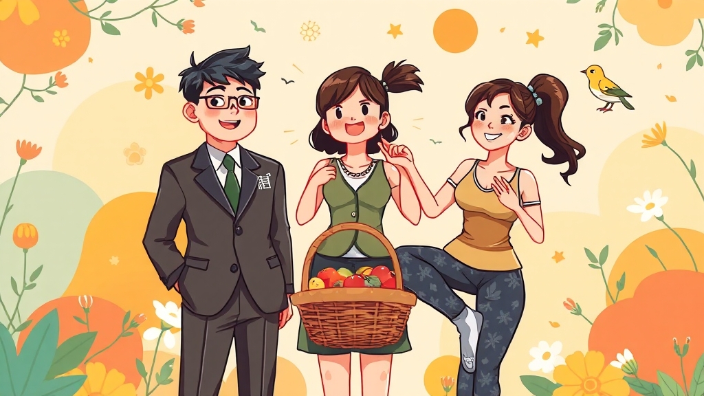출연진 소개와 역할 분석 (cartoon 스타일)