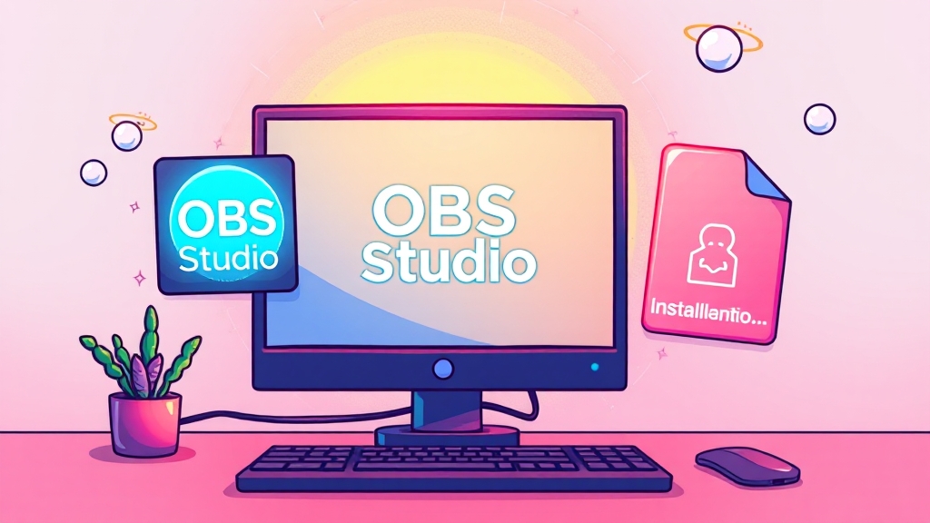 OBS Studio 다운로드 및 설치 (cartoon 스타일)