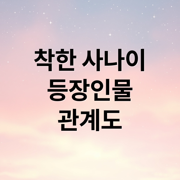 착한 사나이: 등장인물, 관계도, OTT 완벽 정리 1