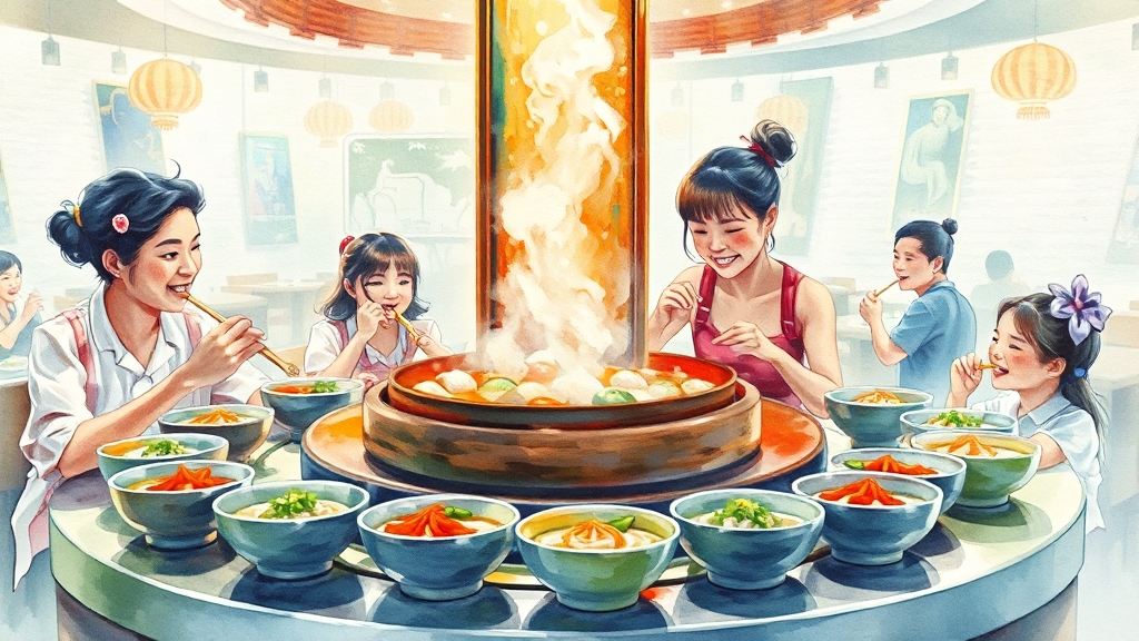 '전참시' 쯔양 먹방 맛집 정보 (watercolor 스타일)
