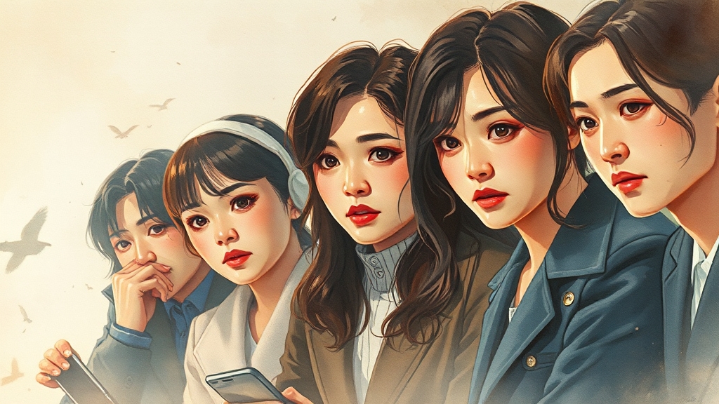 출연진 소개 및 역할 (watercolor 스타일)