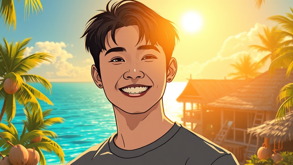 섬총각 영웅, 앞으로는? (illustration 스타일)