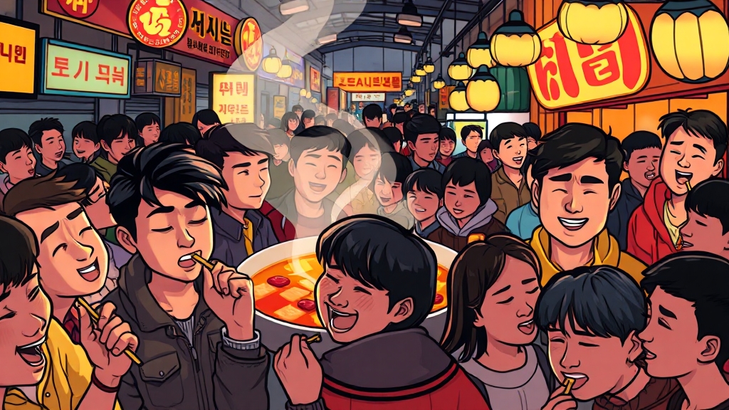 생방송 투데이 맛집 선정 (cartoon 스타일)