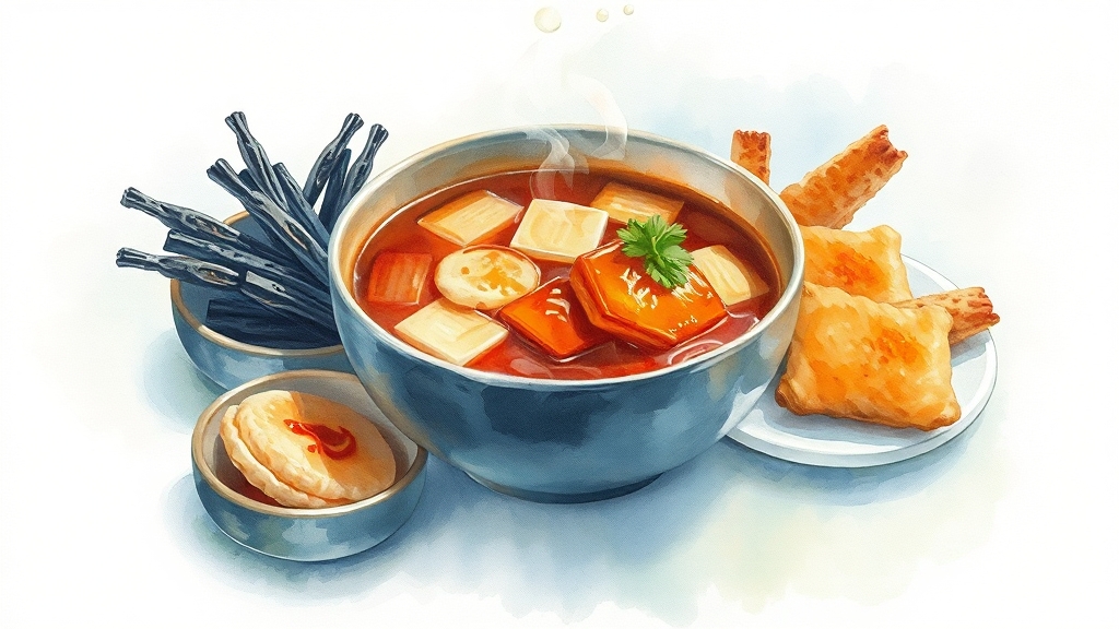 다양한 곁들임 메뉴 소개 (watercolor 스타일)