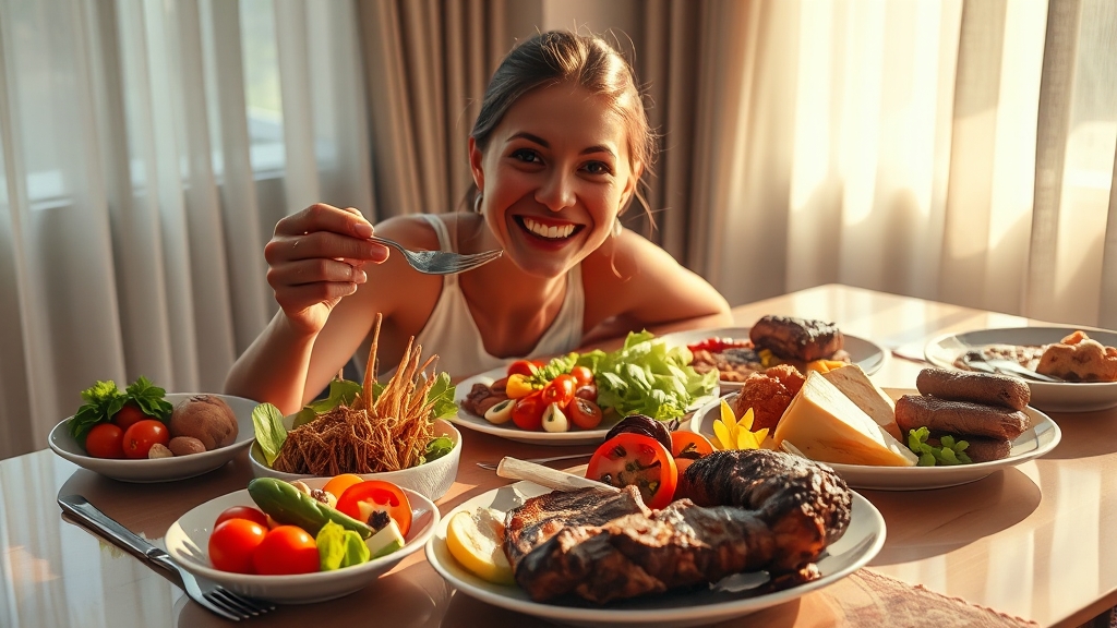 맛집 고민 끝! 행복한 식사하세요! (realistic 스타일)