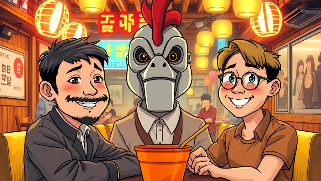 주요 등장인물 및 관계 (cartoon 스타일)