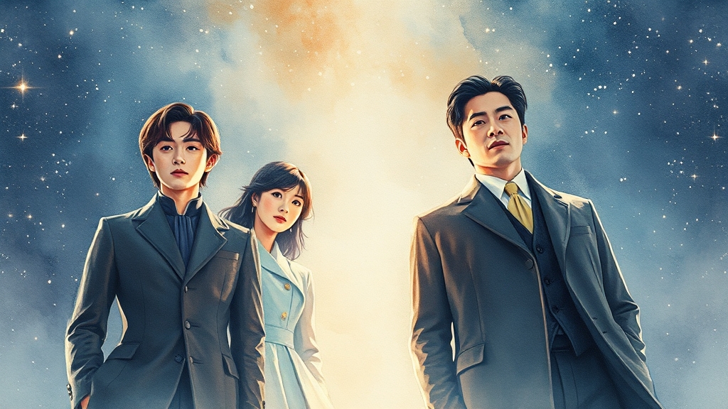 '북극성' 출연진 (watercolor 스타일)