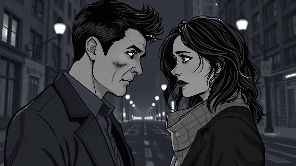 재회와 갈등, 냉혹한 현실 (illustration 스타일)