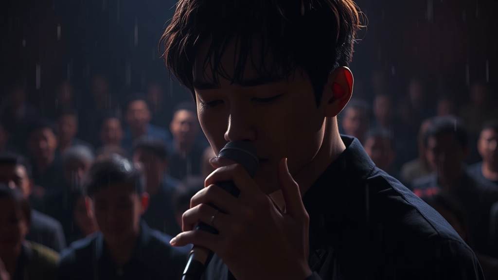 무대 연출과 관객 반응 (realistic 스타일)