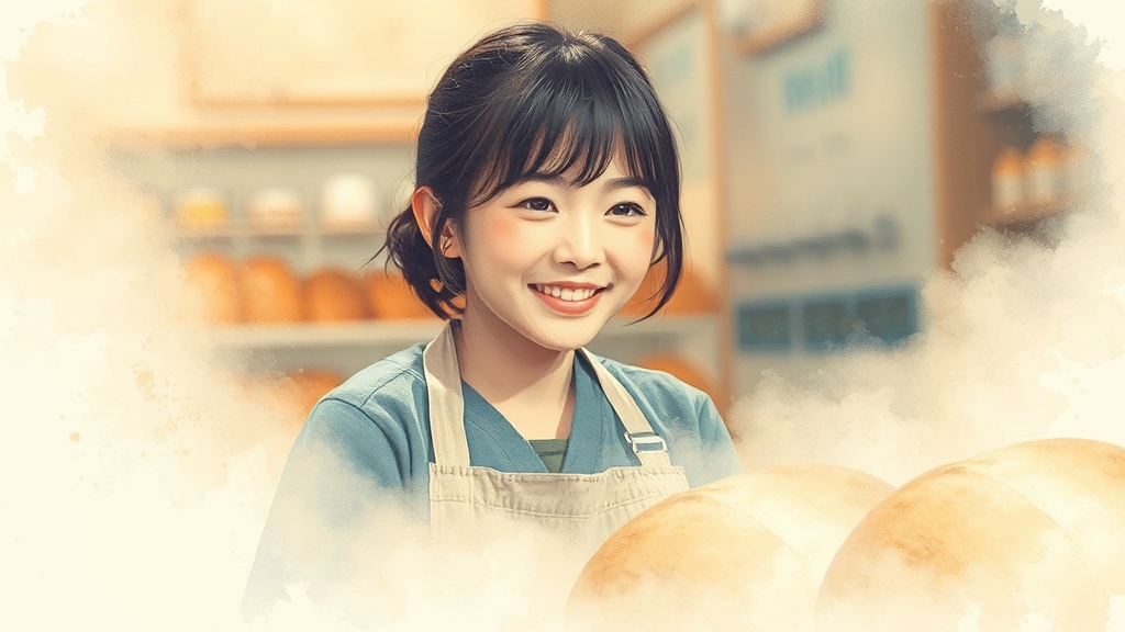부세미 빵 맛 평가 및 후기 (watercolor 스타일)