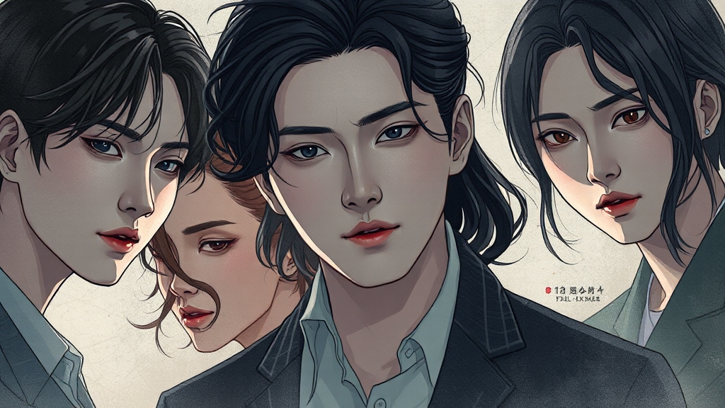 주요 등장인물 분석 (illustration 스타일)
