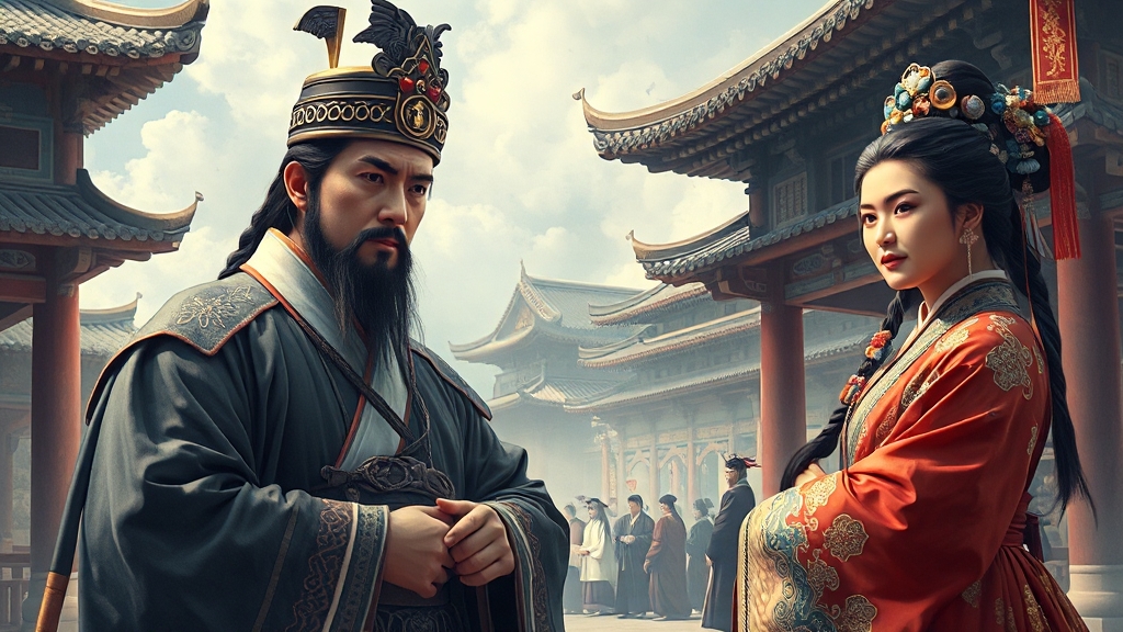 주요 등장인물 소개 및 관계 분석 (realistic 스타일)