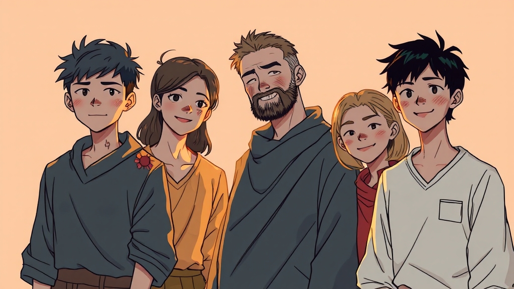 주요 등장인물은 누구? (illustration 스타일)