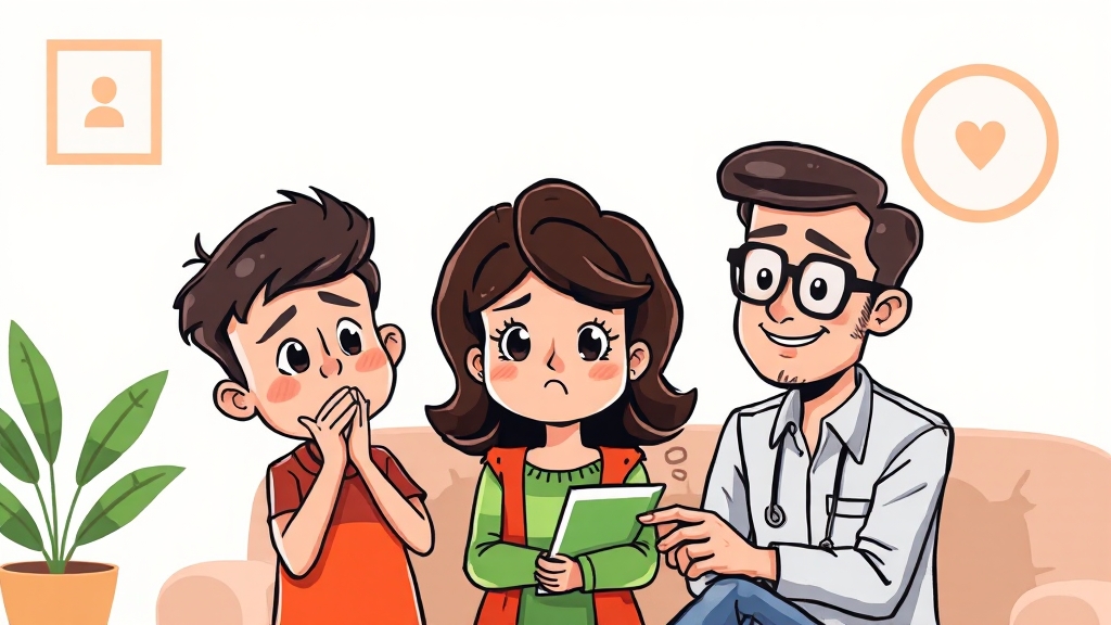 전문가 상담 필요성 (cartoon 스타일)