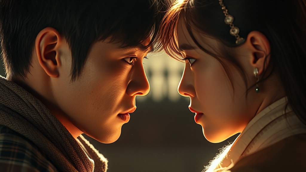 인물 관계 및 갈등 (realistic 스타일)