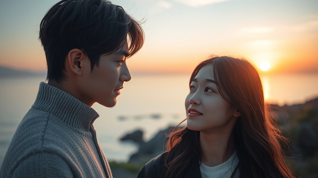 주요 등장인물 및 관계 (realistic 스타일)