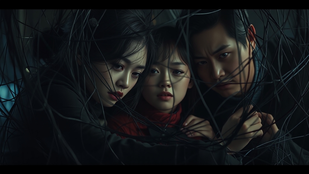 주요 등장인물 및 관계 분석 (realistic 스타일)