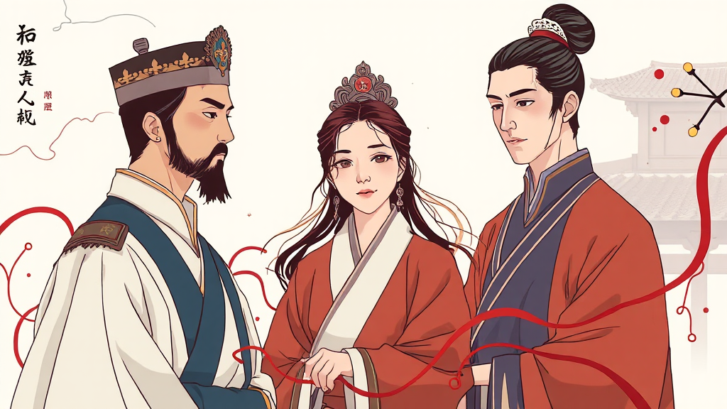 주요 인물 분석 & 관계도 (illustration 스타일)