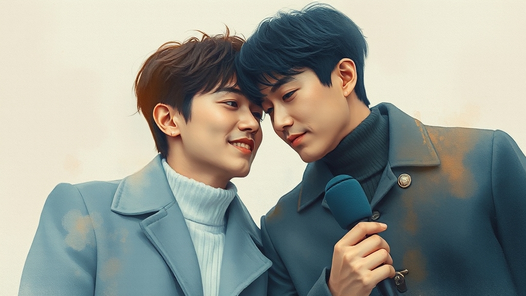 이정재, 임지연 관계 분석 (watercolor 스타일)