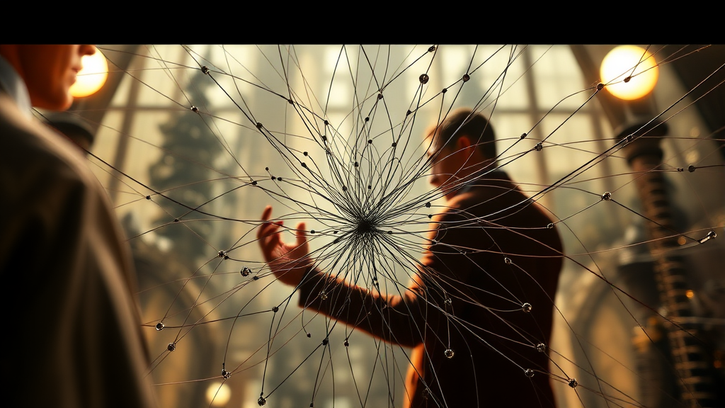 주요 등장인물 관계 분석 (realistic 스타일)