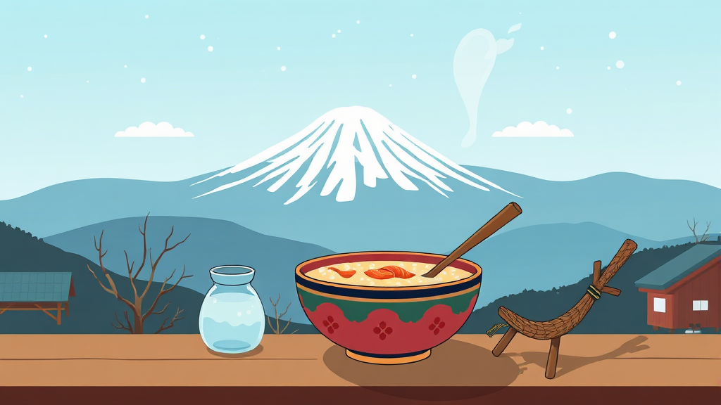 백반기행 맛집, 청산어죽 (cartoon 스타일)