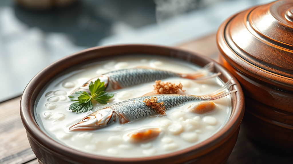 어죽 맛의 비밀 (realistic 스타일)