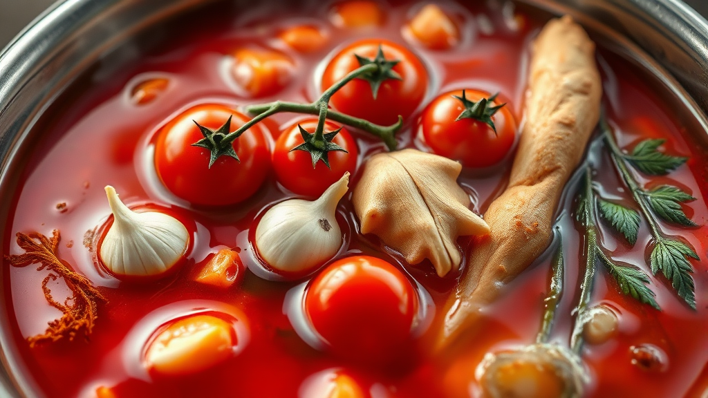 육수 만들기 비법 (realistic 스타일)